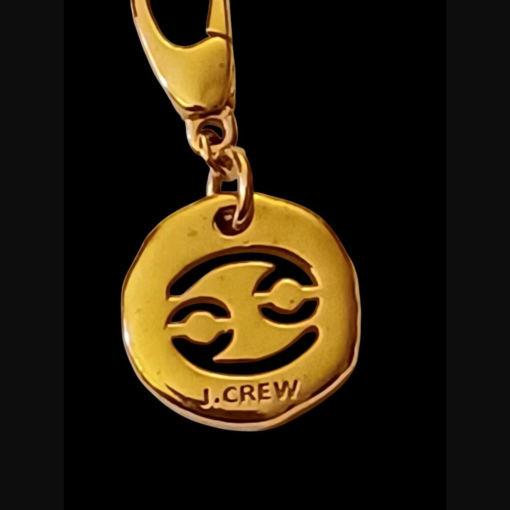 J.Crew Demi Fine 14k Gold Plated 925 Sterling Silver Retired Zodiac Cancer Charm